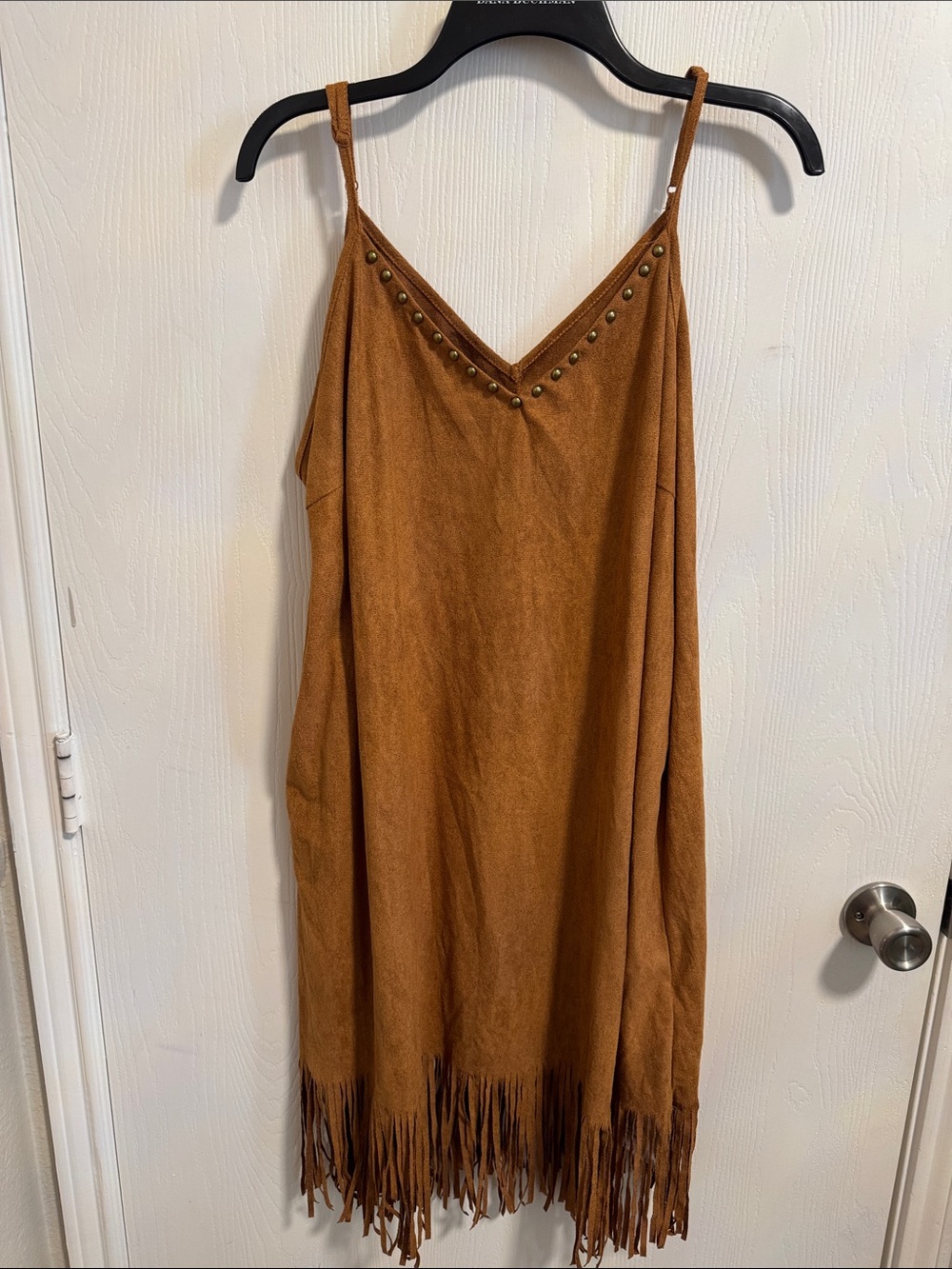Emry Rose NWT Western Sleeveless Fringe Dress Adjustable Straps Boho V-Neck 1X